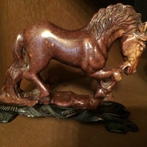 Asian vintage carved stone horse