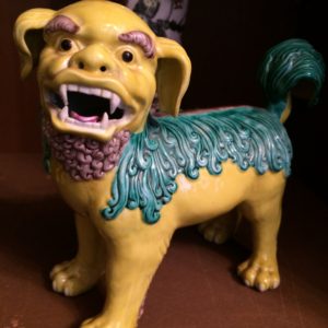Painted Ceramic Foo Dog